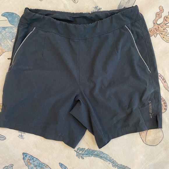 Brooks Pants - Brooks Gray Running Shorts Medium